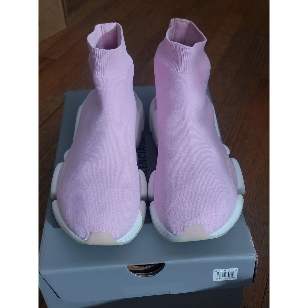 Balenciaga Speed 2.0 LT Pink Knit Sock Sneakers Womens Luxury Trainers OGB Y2K